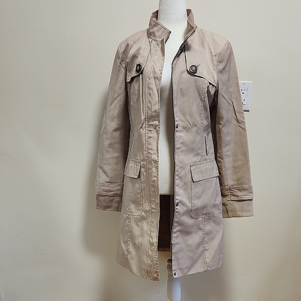 Kenneth Cole Women's Beige Trench Coat, Size M